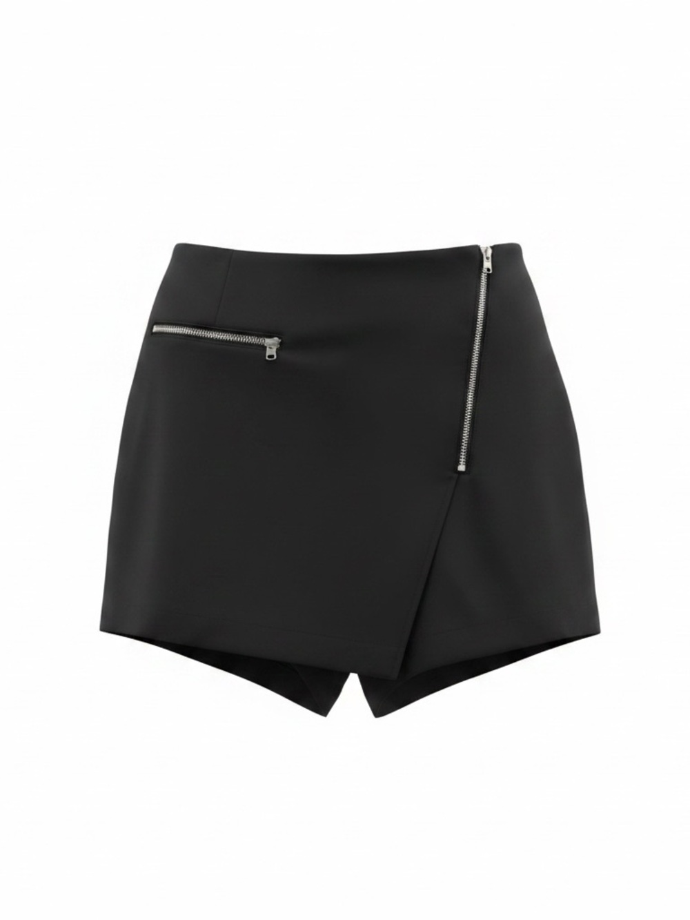 Abercrombie & Fitch Women Black Skort with Zip Detail Sz 6